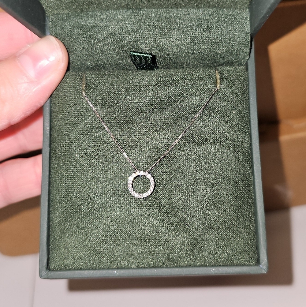 Elegant Silver Circle Pendant Necklace